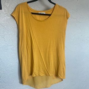 Yellow Butterfly Back Yellow Liz Claiborne Blouse